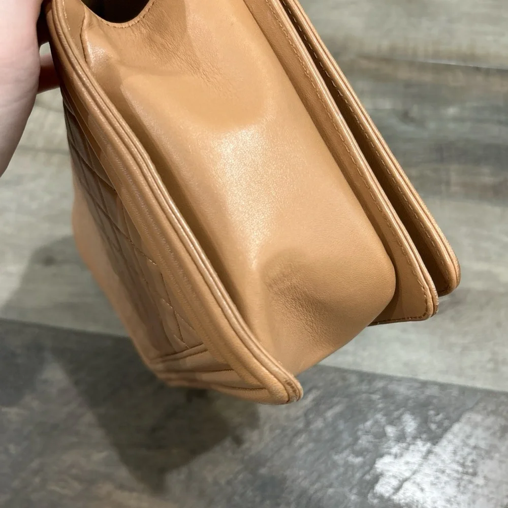 Chanel Camel Quilted Lambskin Boy Bag - Picture 12 of 15